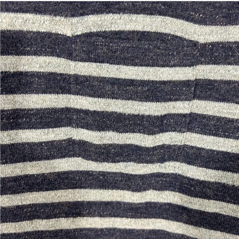 J.CREW 100% Cotton Blue Stripped Long Sleeve Crewneck Sweater Size S